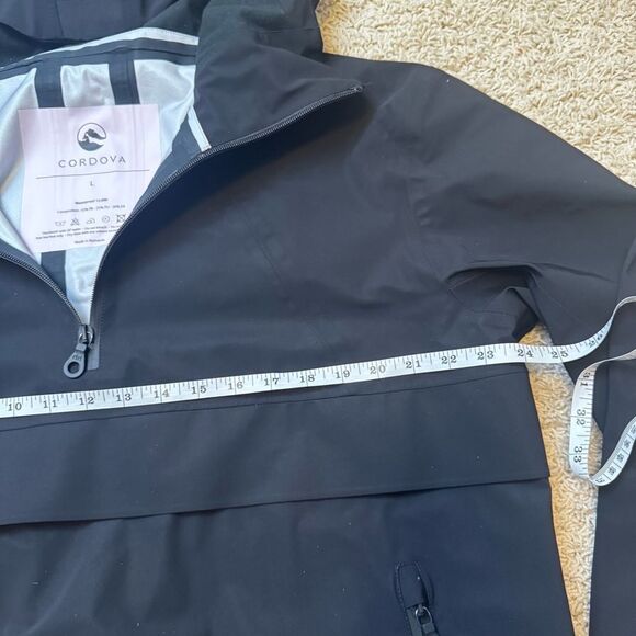 Cordova Ski Technical Performance Anorak Shell Jacket Large Black Waterproof - Picture 6 of 9